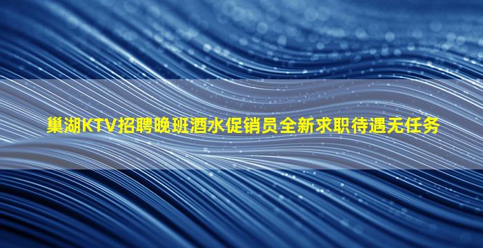 巢湖KTV招聘晚班酒水促销员全新求职待遇无任务